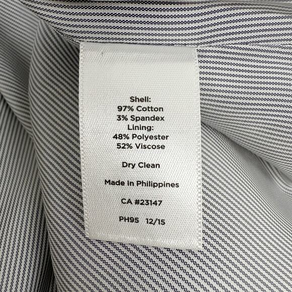 Talbots Womens Blazer Plus Size 22W Gray Cotton Blend Career Office Corporate - Picture 11 of 16